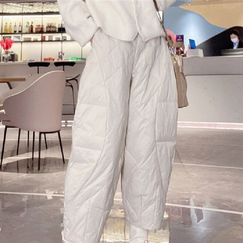 Lockere Stoff, lässige, passende Hose für Damen