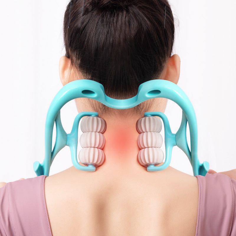 Multifunktionales manuelles Sechs-Rad-Nackenmassagegerät zur Linderung von Massagerollen