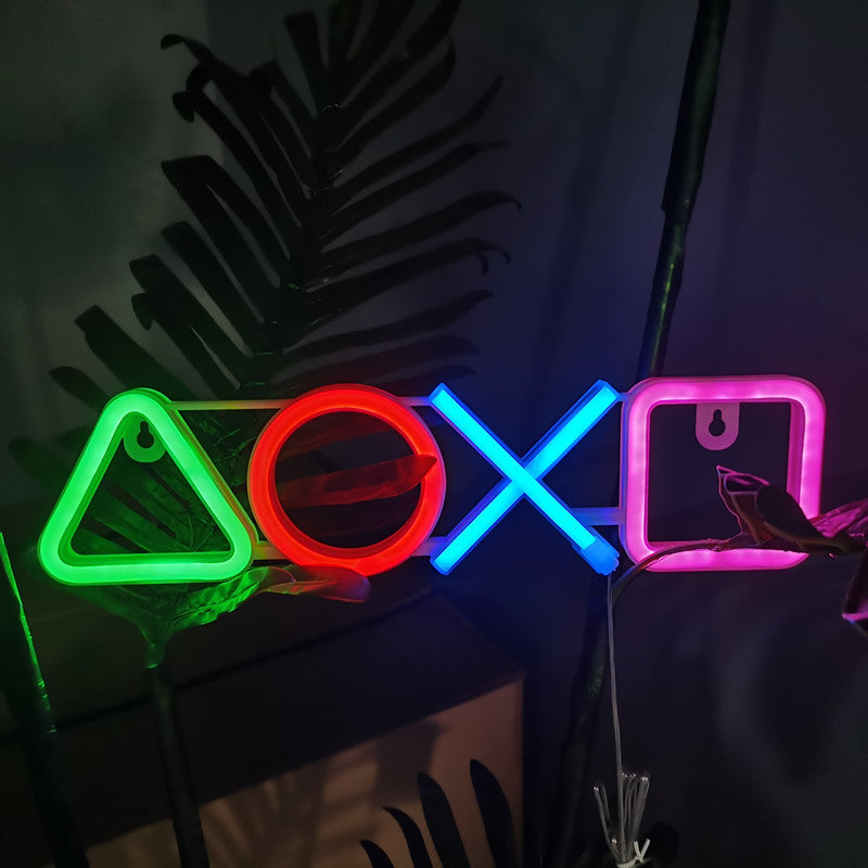 LED-Spielautomaten-Symbol, Neonlicht, Modellierlicht, Farblicht