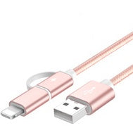 100 cm 2A Schnellladekabel 2 IN 1 USB Typ C Micro USB