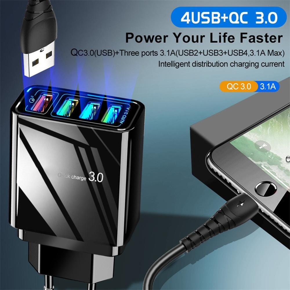 Beleuchteter 4USB-Ladekopf