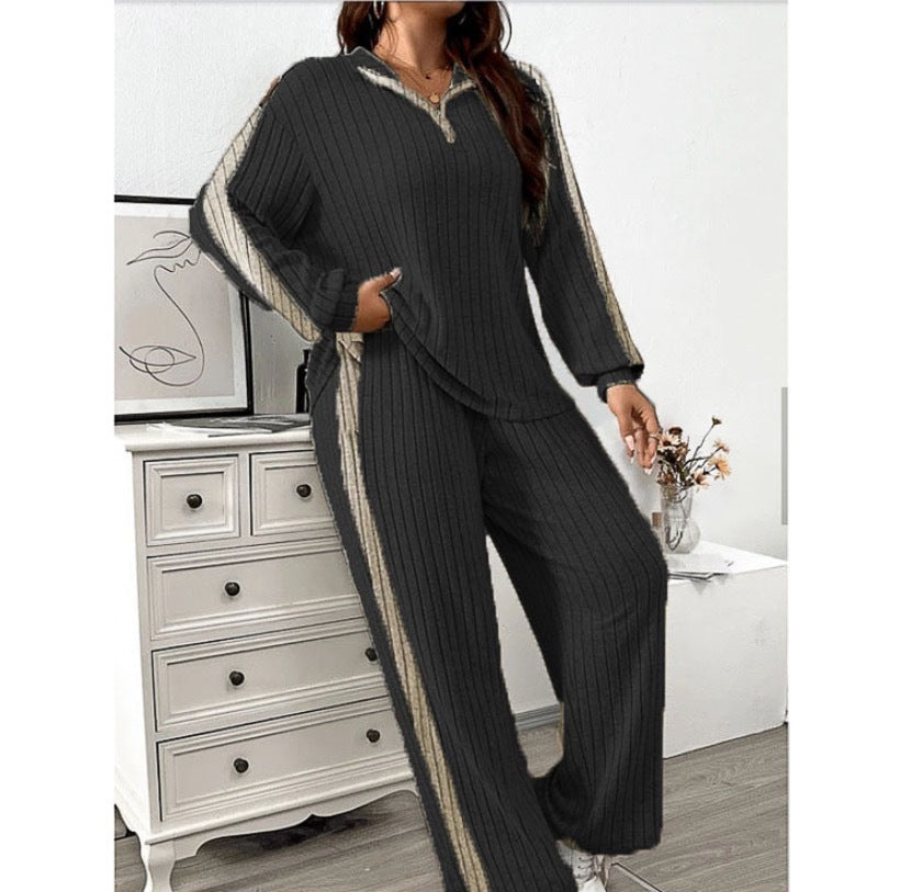 Lässiger Anzug, Damen-Pullover, Hose, zweiteiliges Set