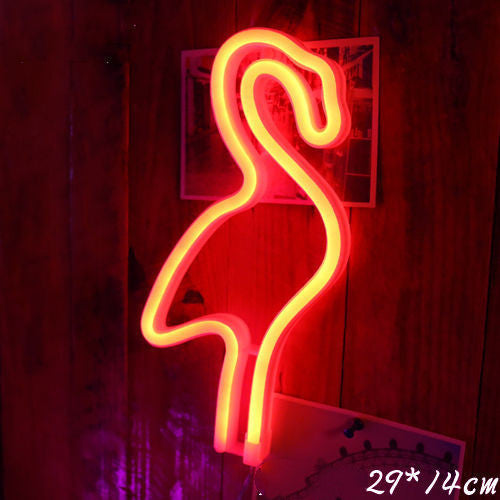 LED Neonschild Nachtlicht Flamingo Dekoration