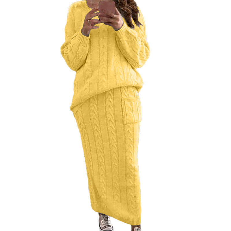 Mode Twist Stoff Pullover Anzug Damen