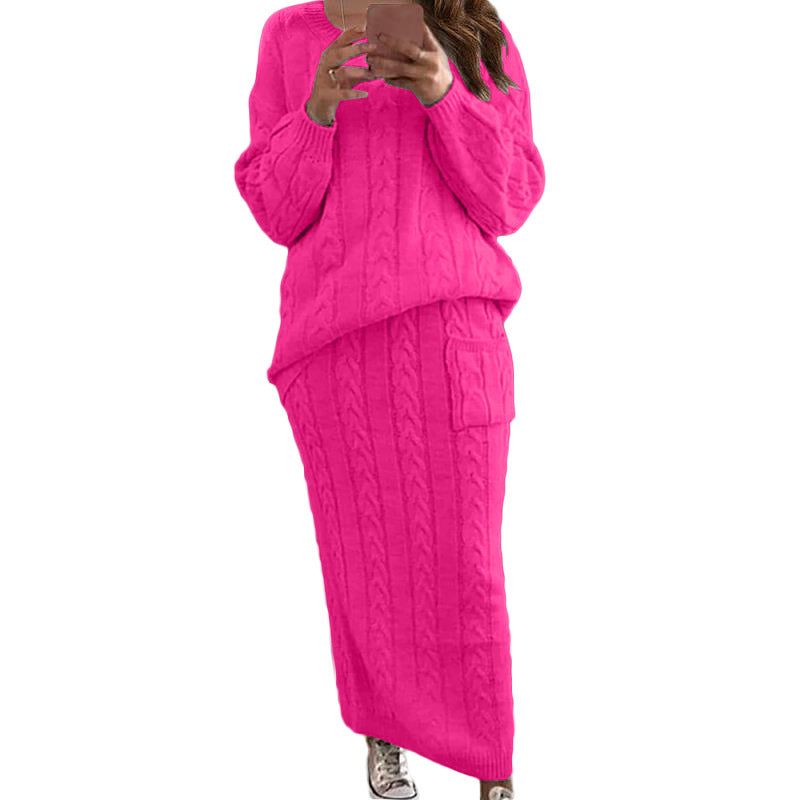 Mode Twist Stoff Pullover Anzug Damen
