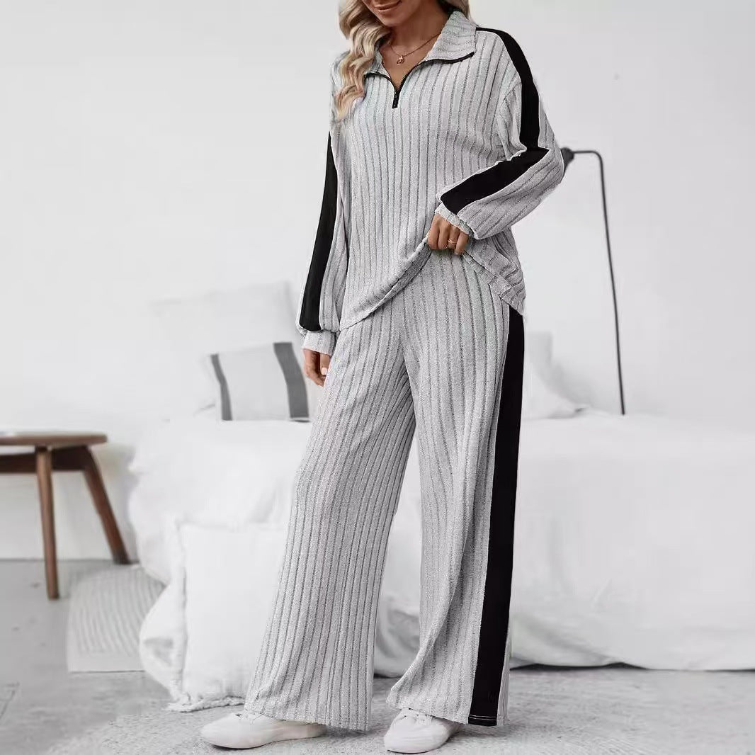 Lässiger Anzug, Damen-Pullover, Hose, zweiteiliges Set