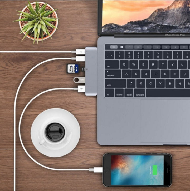 Apple USB Typ C Hub auf TF SD Kartenleser Hub 3.0 Adapter mit PD Power USB C Hub Dock