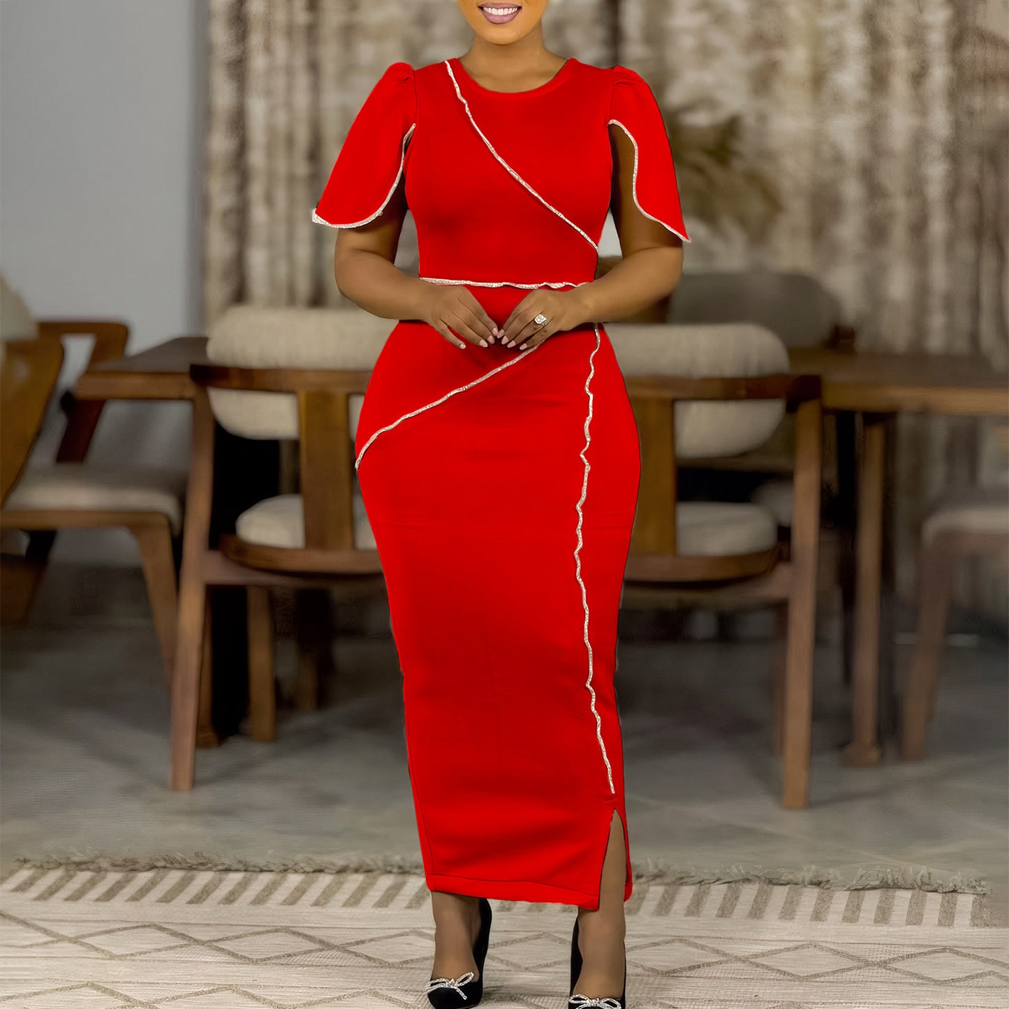 Elegantes formelles langes Kleid Afrika-style