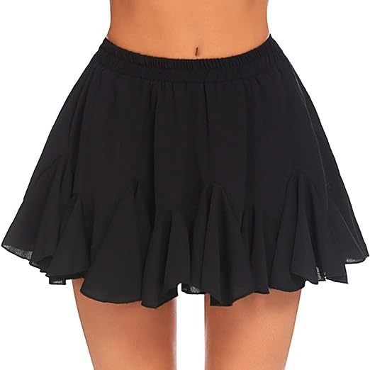 Rock hohe Taille, plissiert, Mini-elastische Taille