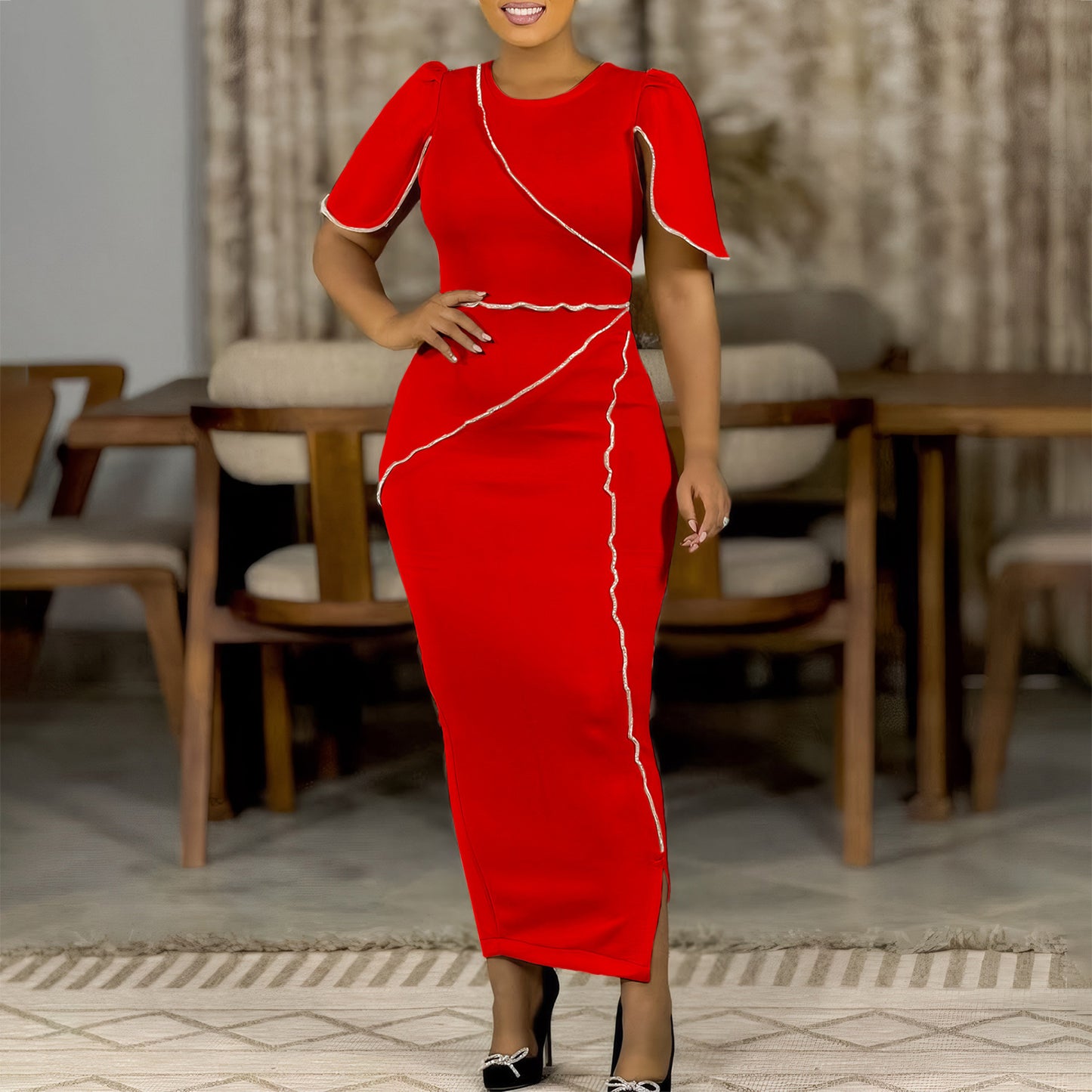 Elegantes formelles langes Kleid Afrika-style