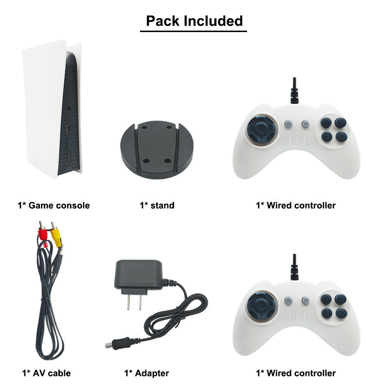 Nostalgischer Retro-P5-Mini-Fernseher, GS5-Familienspielkonsole mit Kabel, 620 Spiele