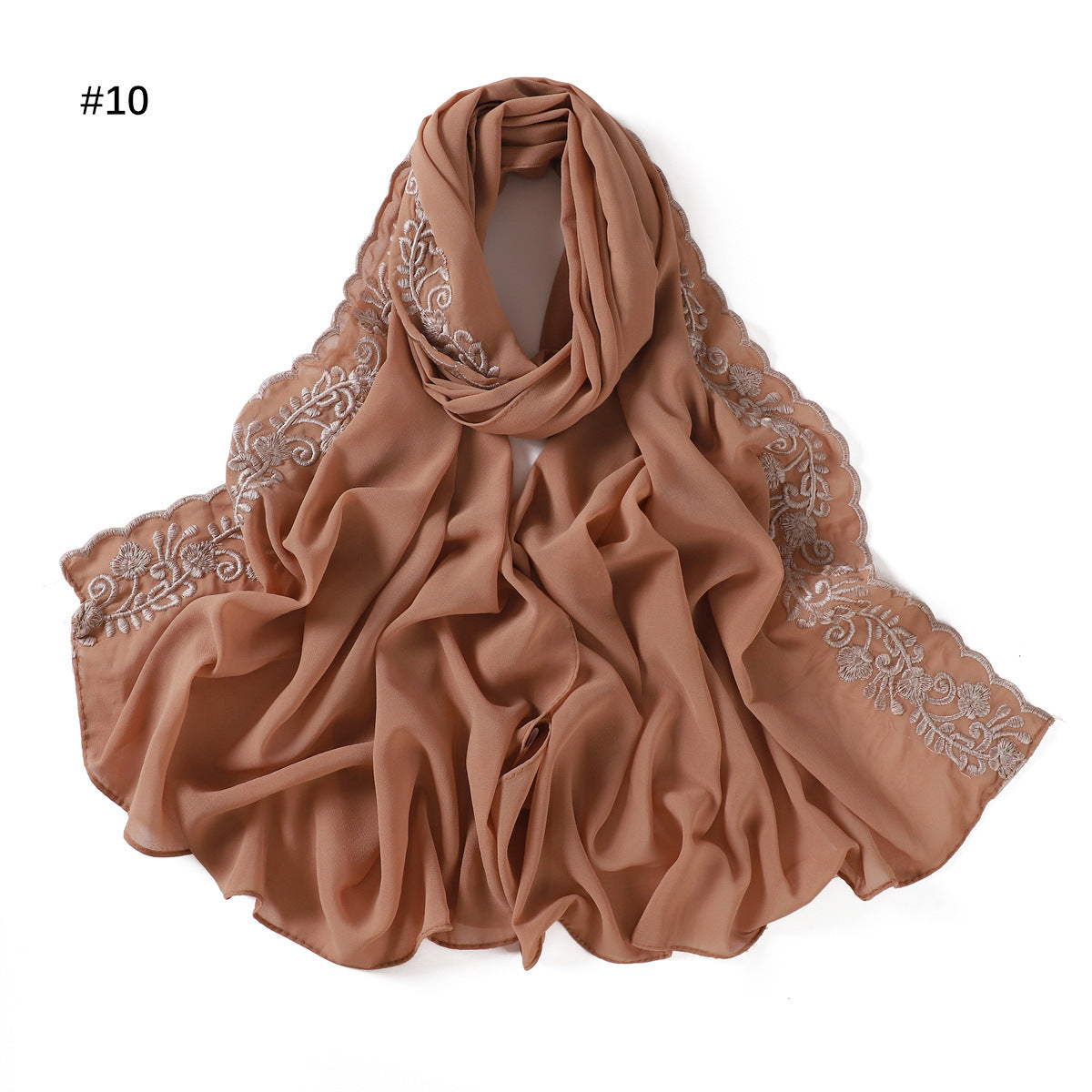 Modischer einfarbiger Chiffon-Damenschal