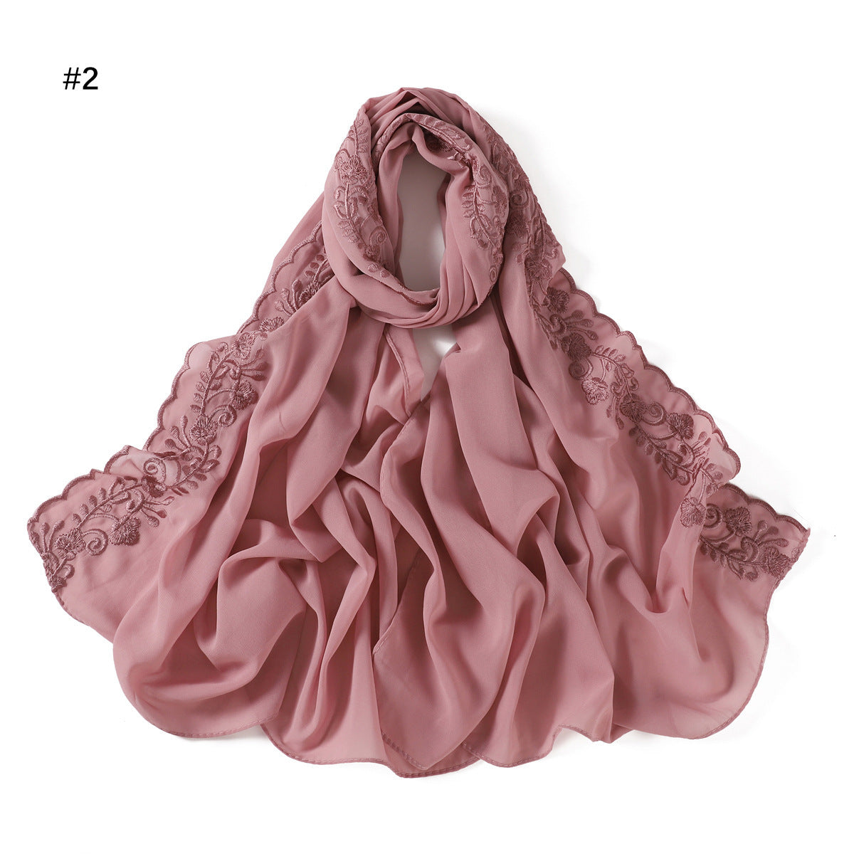 Modischer einfarbiger Chiffon-Damenschal