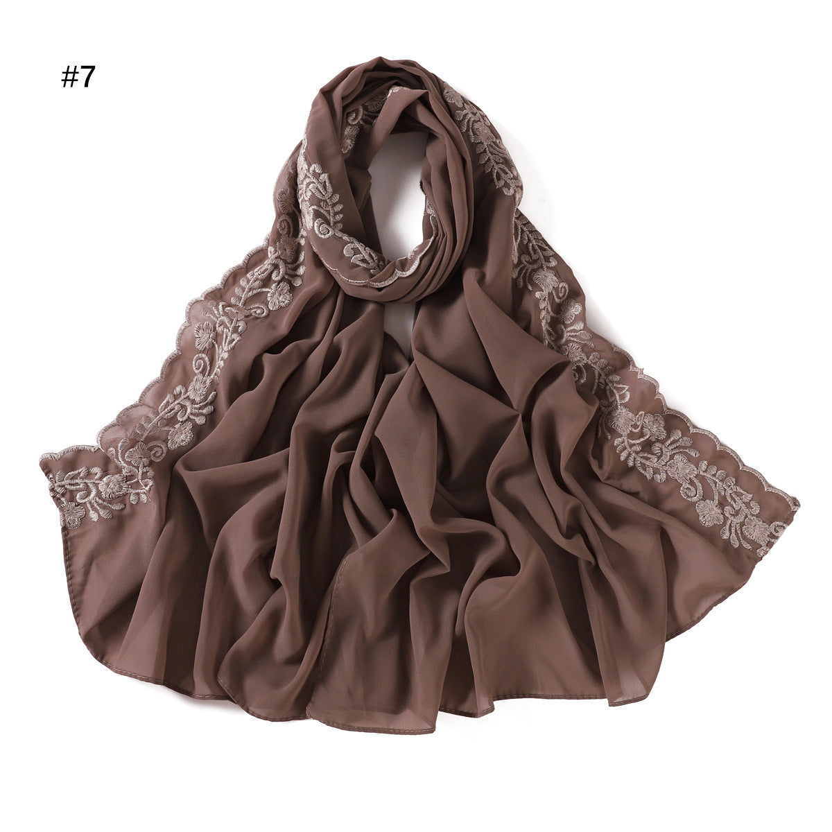 Modischer einfarbiger Chiffon-Damenschal