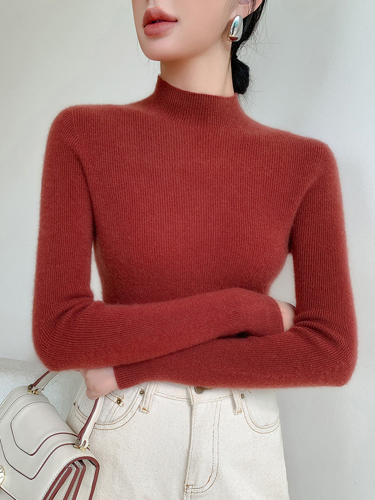 Nahtloser Wolle Pullover für Damen