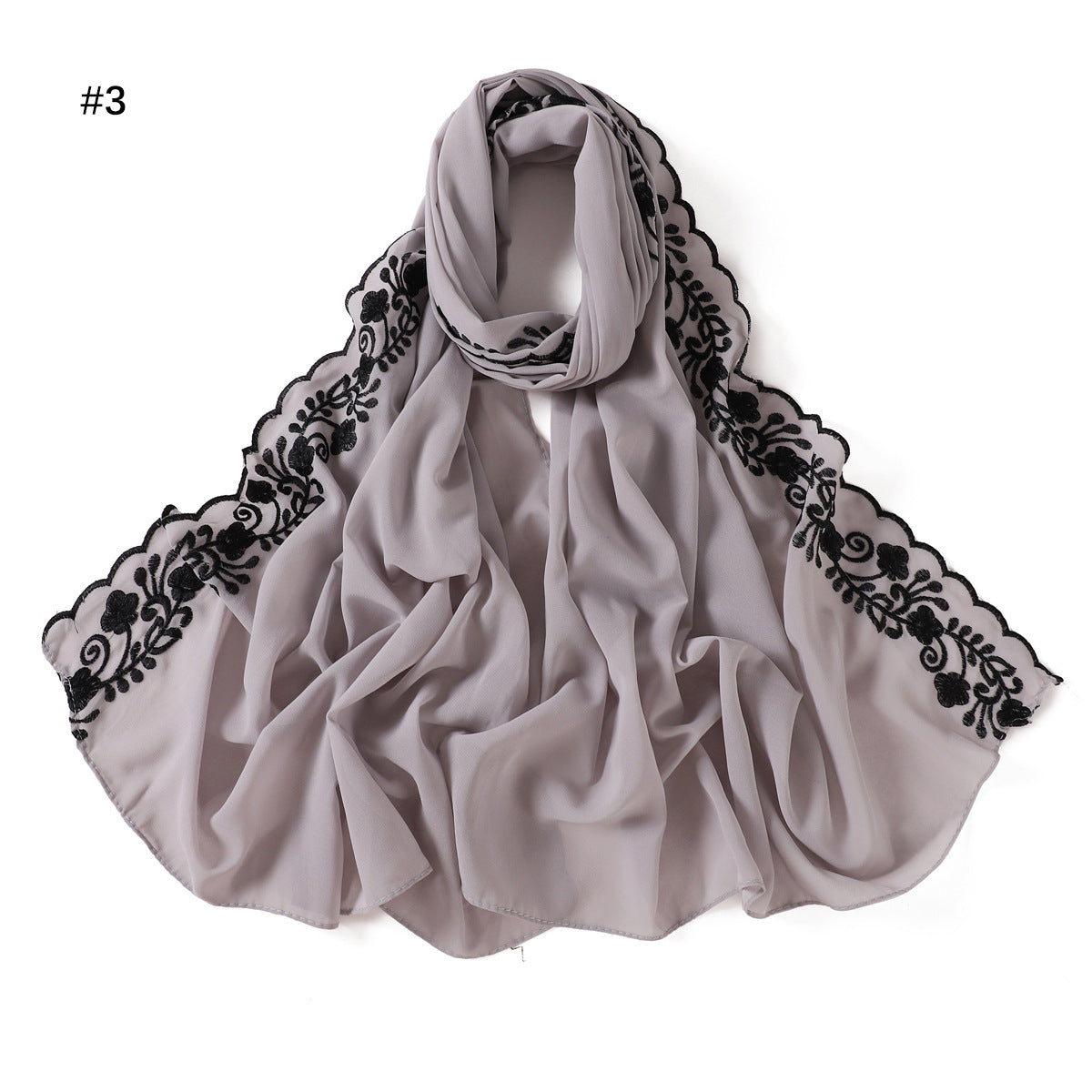 Modischer einfarbiger Chiffon-Damenschal