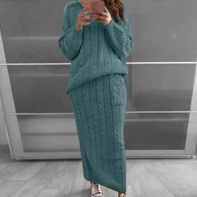 Mode Twist Stoff Pullover Anzug Damen