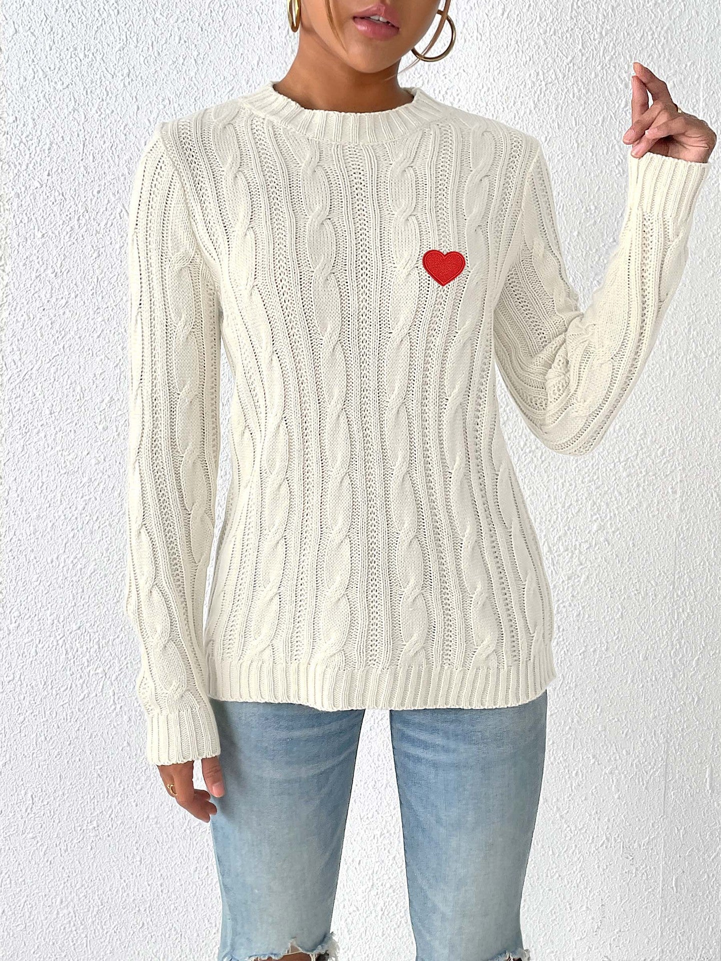 Love Stickers Herbst- und Winter-Pullover