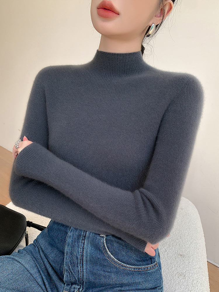 Nahtloser Wolle Pullover für Damen