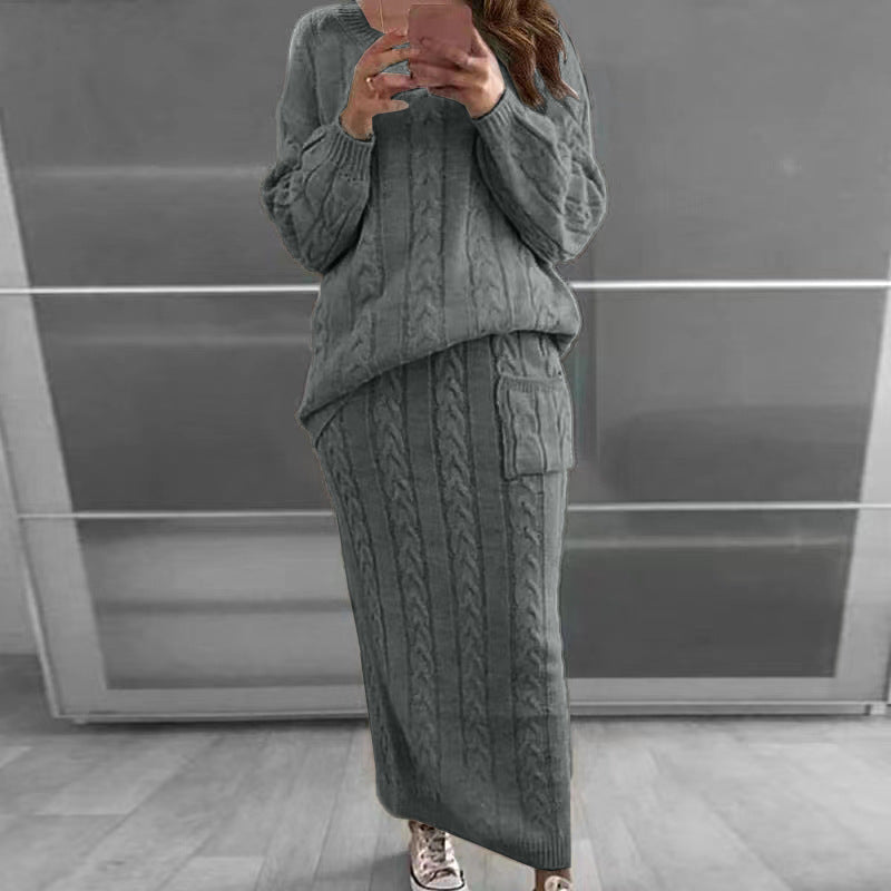Mode Twist Stoff Pullover Anzug Damen