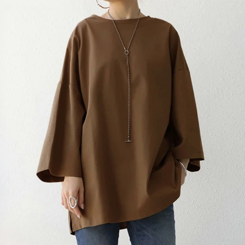 Einfabiges Oversize T-shirt für Damen