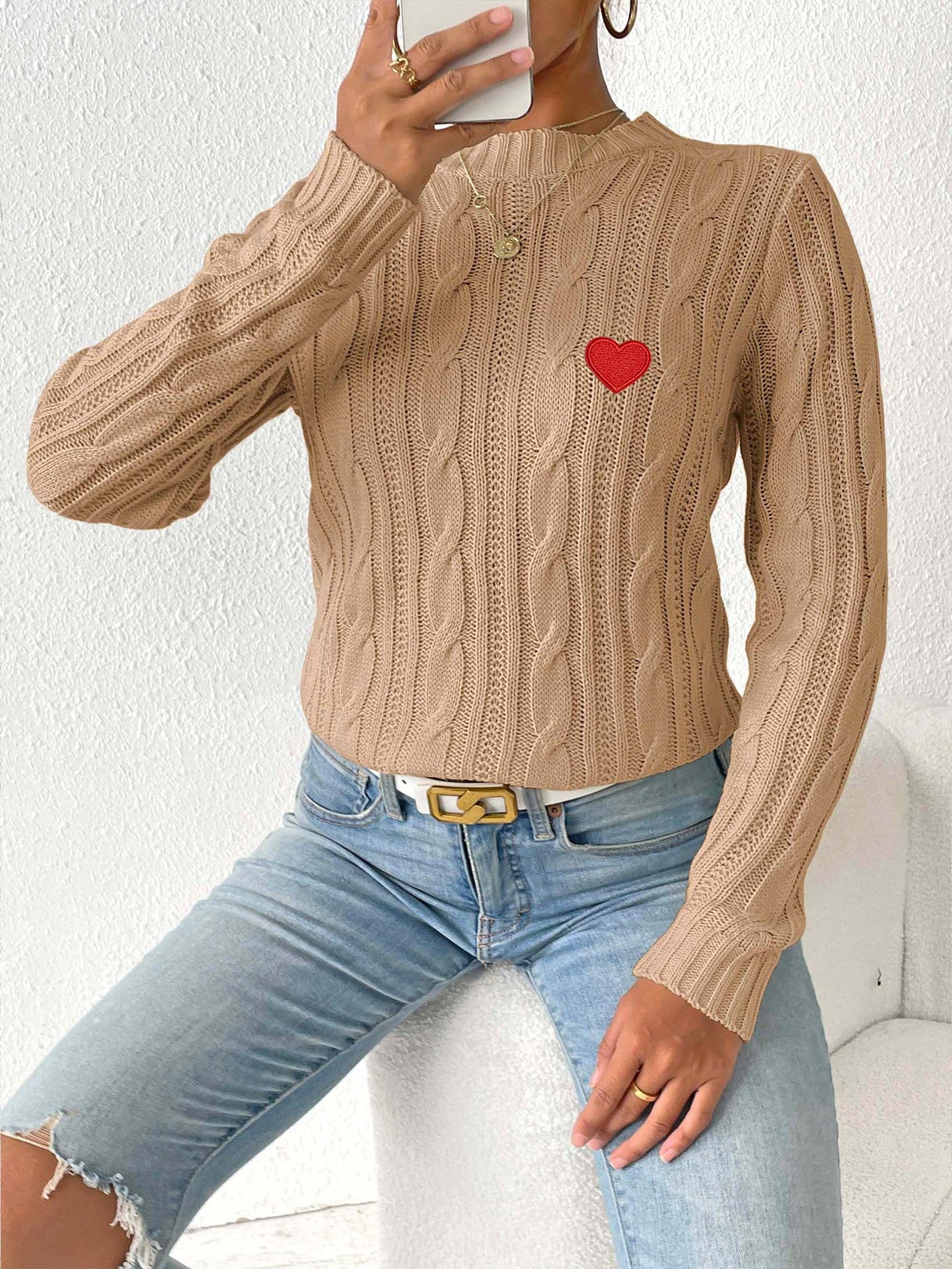 Love Stickers Herbst- und Winter-Pullover