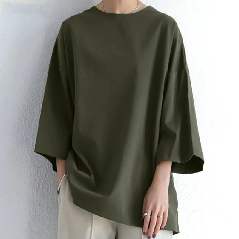 Einfabiges Oversize T-shirt für Damen