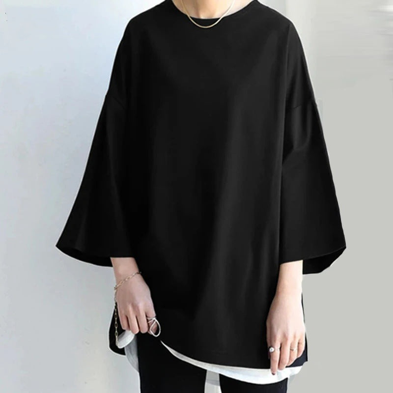 Einfabiges Oversize T-shirt für Damen