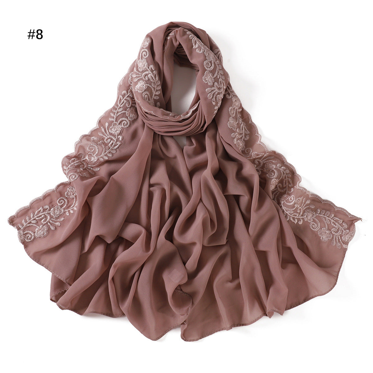 Modischer einfarbiger Chiffon-Damenschal