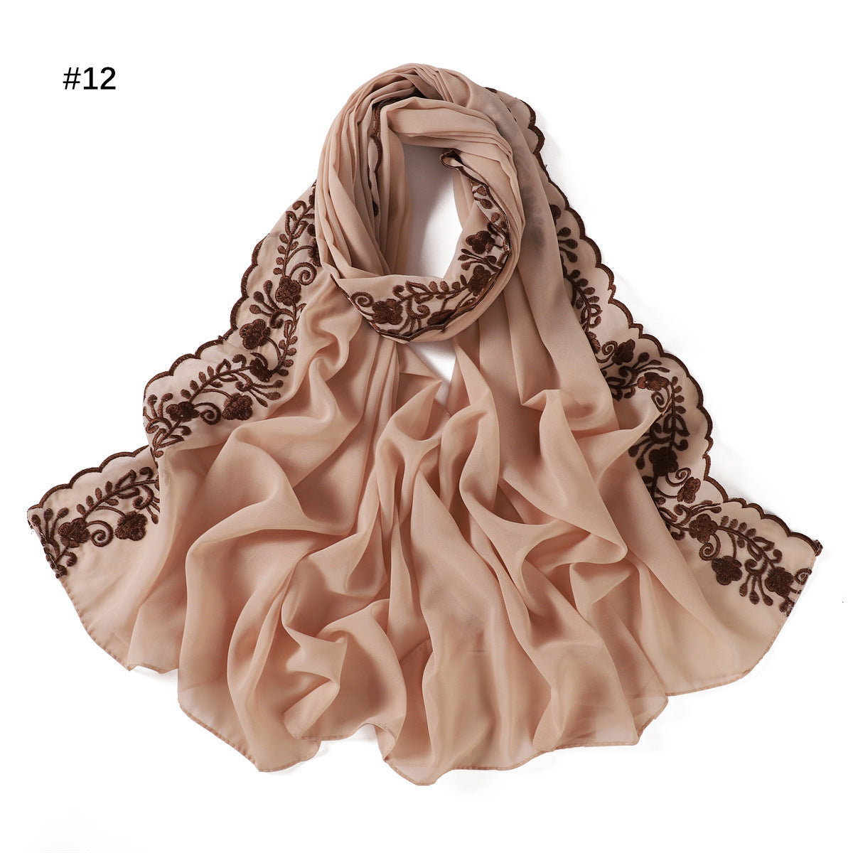 Modischer einfarbiger Chiffon-Damenschal