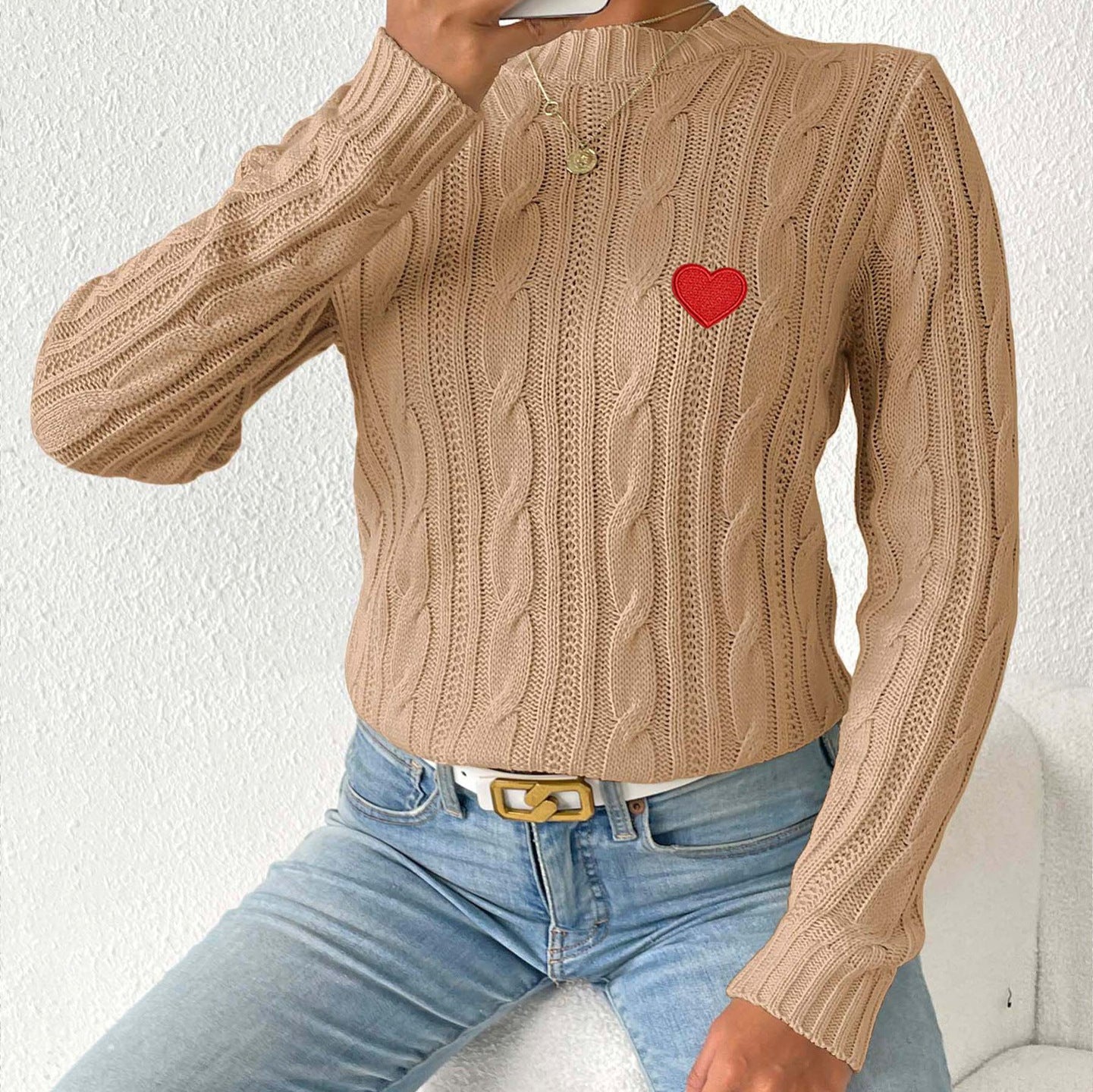 Love Stickers Herbst- und Winter-Pullover