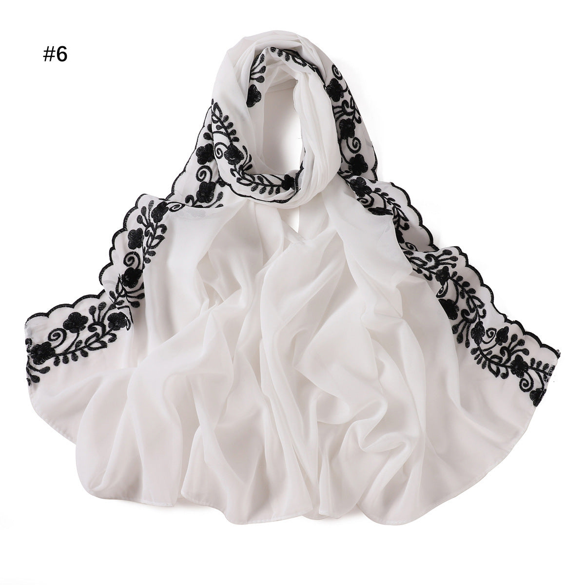 Modischer einfarbiger Chiffon-Damenschal