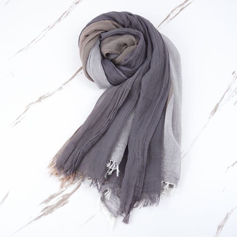 Schal aus reiner Baumwolle im Herbst- und Winter-Freizeitstil