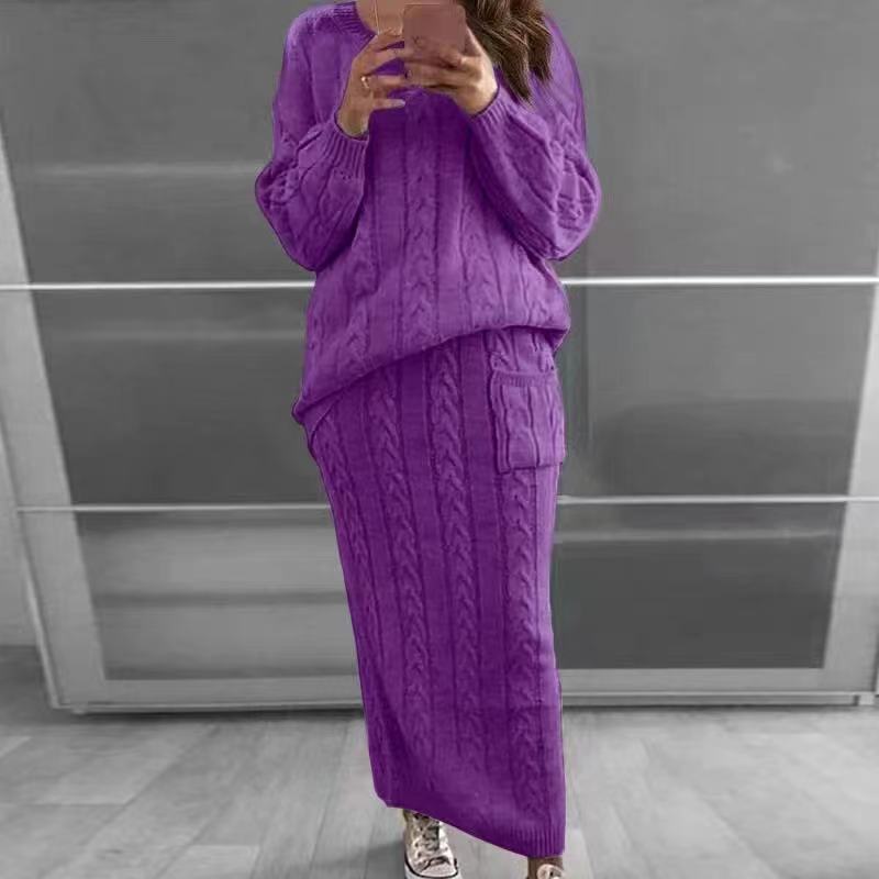 Mode Twist Stoff Pullover Anzug Damen