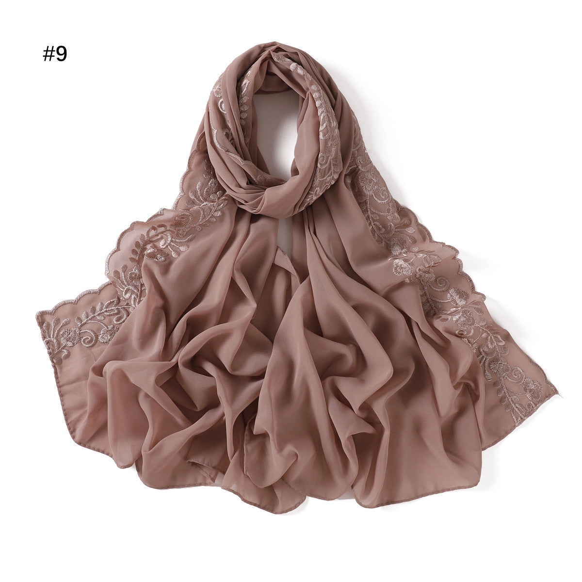 Modischer einfarbiger Chiffon-Damenschal