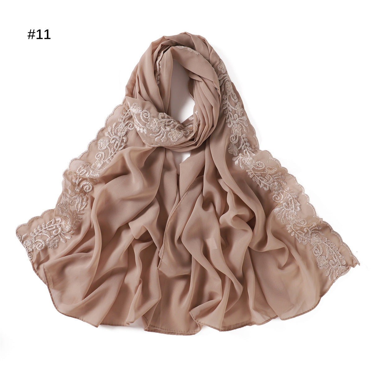 Modischer einfarbiger Chiffon-Damenschal