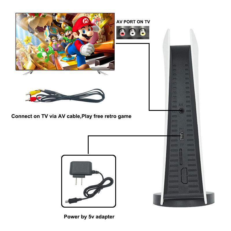Nostalgischer Retro-P5-Mini-Fernseher, GS5-Familienspielkonsole mit Kabel, 620 Spiele