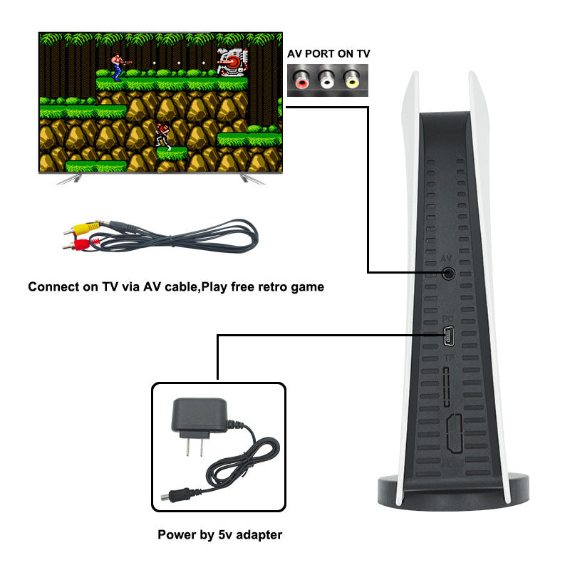 Nostalgischer Retro-P5-Mini-Fernseher, GS5-Familienspielkonsole mit Kabel, 620 Spiele