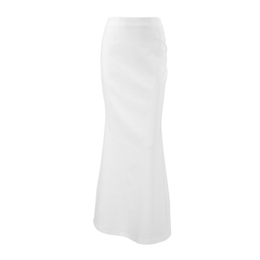 Hoher Taillen-Slim-Fit-Hüftrock, modisch, halblang