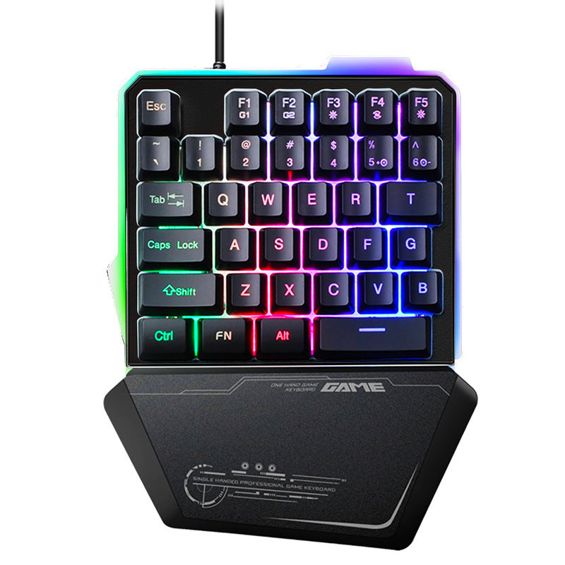 Einhändige mechanische RGB-Gaming-Tastatur