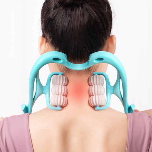 Multifunktionales manuelles Sechs-Rad-Nackenmassagegerät zur Linderung von Massagerollen