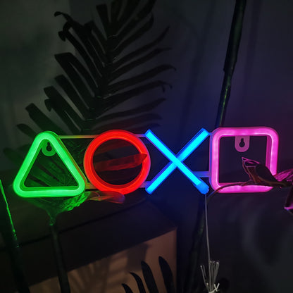 LED-Spielautomaten-Symbol, Neonlicht, Modellierlicht, Farblicht