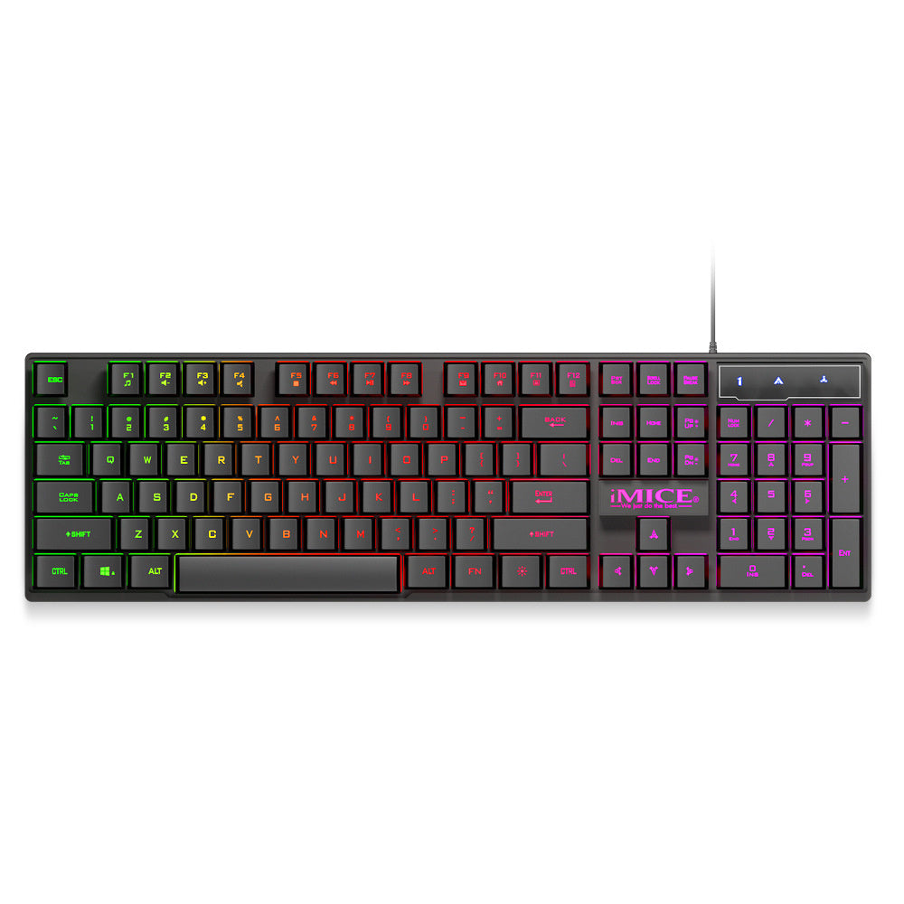 USB-verkabelte, beleuchtete Tastatur