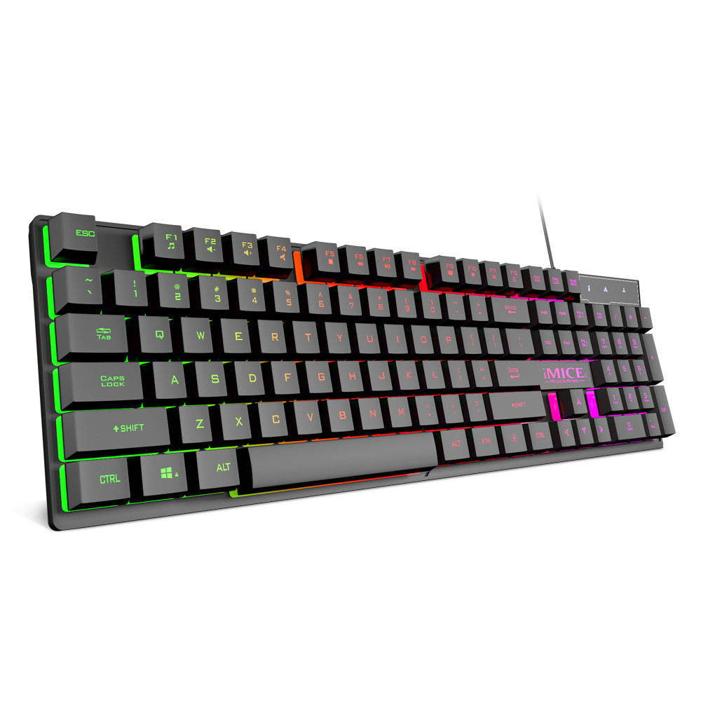 USB-verkabelte, beleuchtete Tastatur