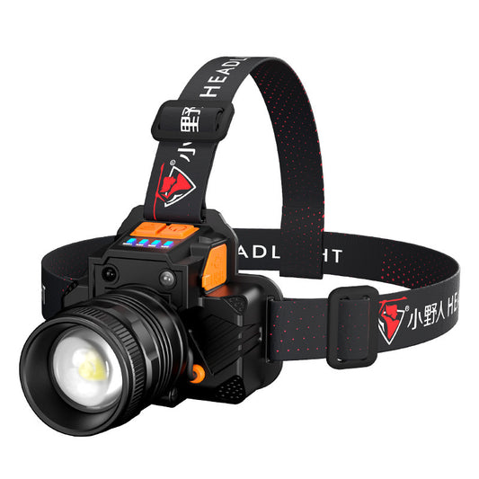 Starke Licht Zoom Scheinwerfer USB Lade Induktion LED Licht Nacht Taschenlampe