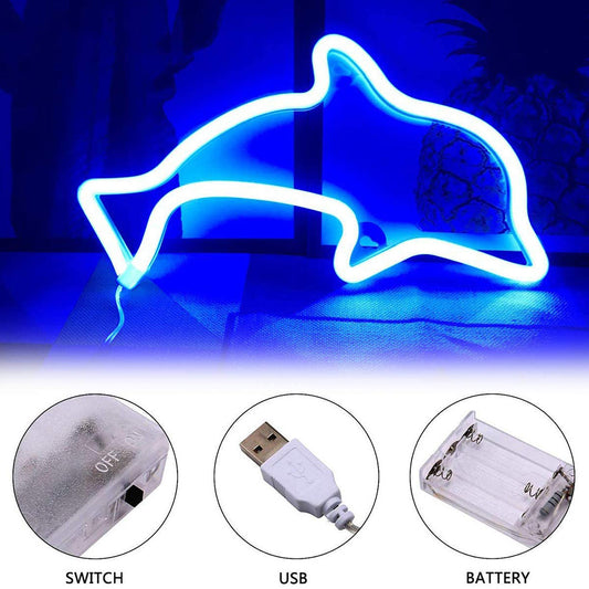 LED-Neonlichter, Schlafzimmer-Raumdekoration USB-Akku