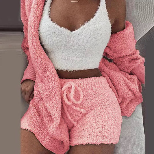 Pyjamas Set Dame Weibliche Weiche Weste Shorts Set