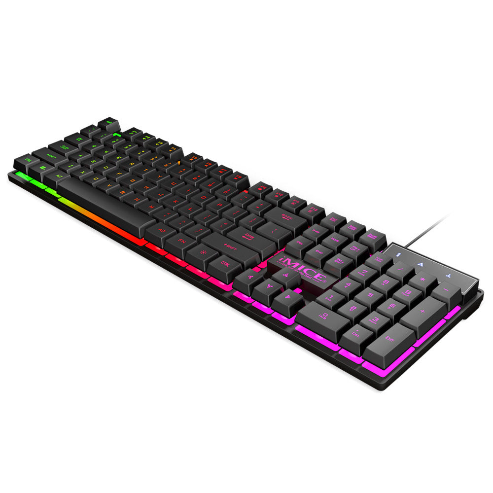 USB-verkabelte, beleuchtete Tastatur