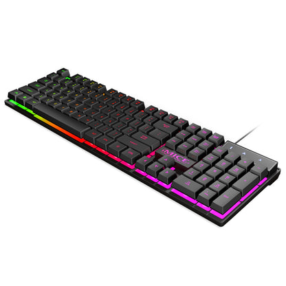 USB-verkabelte, beleuchtete Tastatur