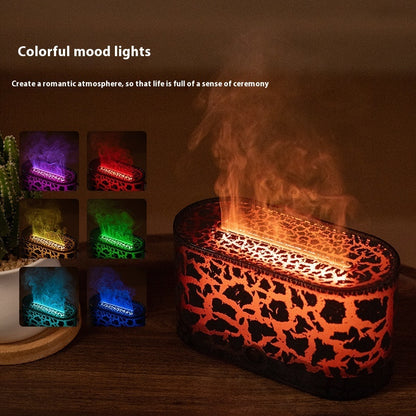 Flammen-Aroma-Diffusor, bunter, leichter Haushalts-Mini-Luftbefeuchter